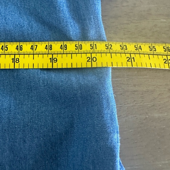 St John’s Bay NWOT Soft Button Down Jean Dress Adjustable Sleeves Sz S - Picture 12 of 14